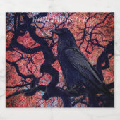 Black Raven und Gnarly Japanese Maple Tree Bierflaschenetikett (Einzelnes Label)