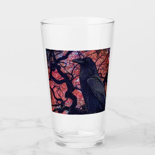 Black Raven und Gnarly Japanese Maple Tree Glas (Vorderseite)