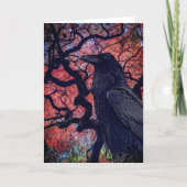 Black Raven und Gnarly Japanese Maple Tree Karte (Vorderseite)