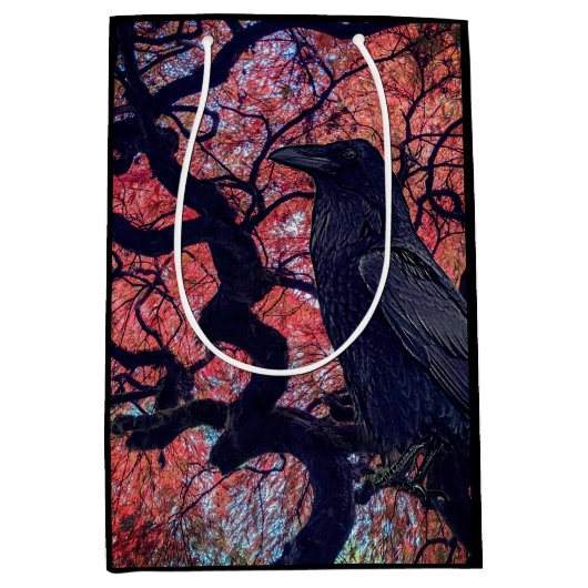 Black Raven und Gnarly Japanese Maple Tree Mittlere Geschenktüte (Vorderseite)