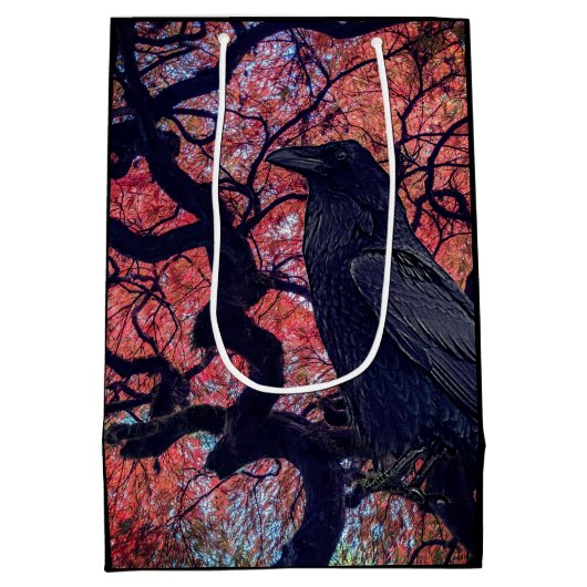 Black Raven und Gnarly Japanese Maple Tree Mittlere Geschenktüte (Rückseite)