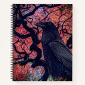 Black Raven und Gnarly Japanese Maple Tree Notizblock (Vorderseite)