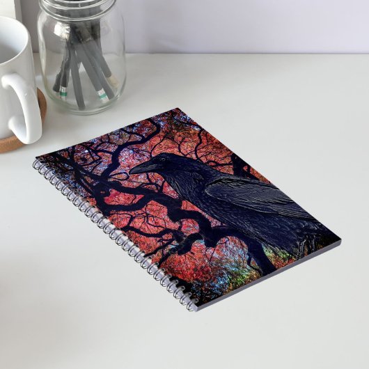 Black Raven und Gnarly Japanese Maple Tree Notizblock