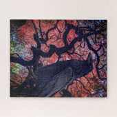 Black Raven und Gnarly Japanese Maple Tree Puzzle (Horizontal)