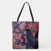 Black Raven und Gnarly Japanese Maple Tree Tasche (Vorderseite)