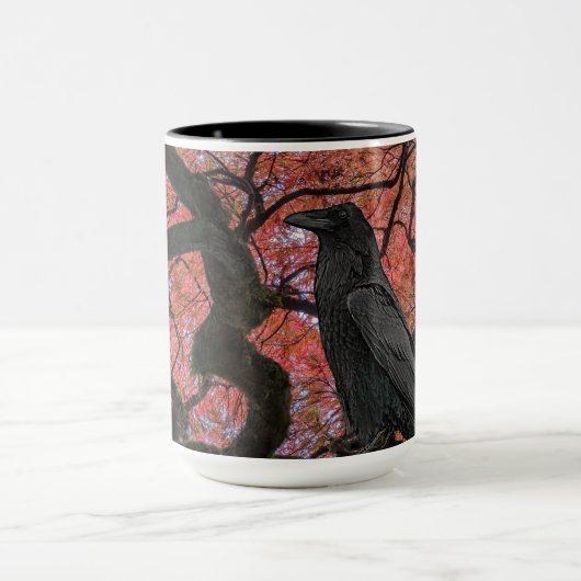Black Raven und Gnarly Japanese Maple Tree Tasse (Zentrum)