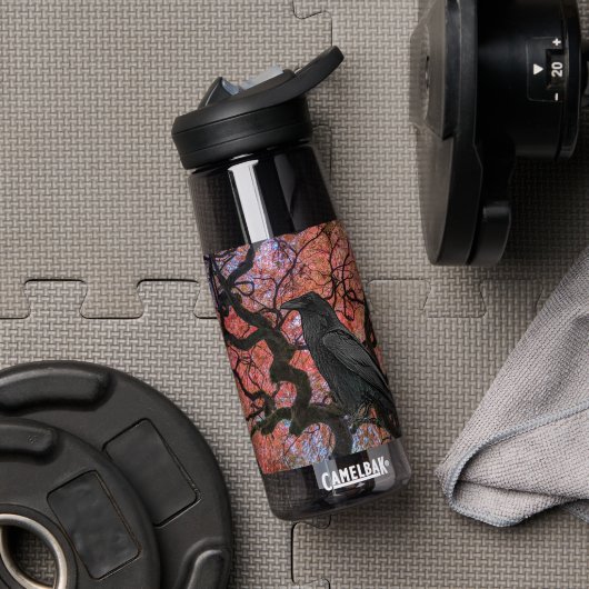 Black Raven und Gnarly Japanese Maple Tree Trinkflasche (Fitnessstudio (gedreht))