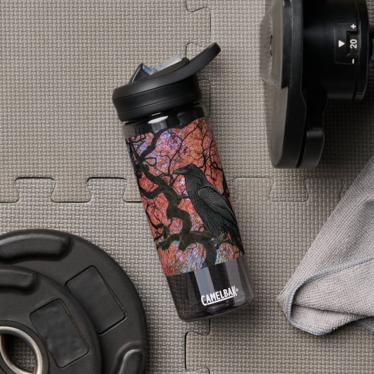 Black Raven und Gnarly Japanese Maple Tree Trinkflasche (Fitnessstudio (gedreht))