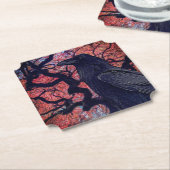 Black Raven und Gnarly Japanese Maple Tree Untersetzer (angewinkelt)