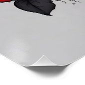 Black Raven und Rote Rosen Poster (Ecke)