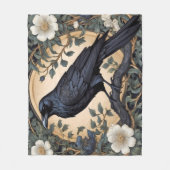 Black Raven William Morris Inspiriert Fleecedecke (Vorderseite)