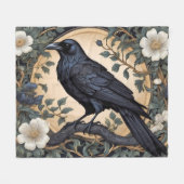 Black Raven William Morris Inspiriert Fleecedecke (Vorderseite (Horizontal))