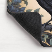 Black Raven William Morris Inspiriert Mousepad (Ecke)