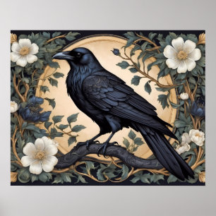 Black Raven William Morris Inspiriert Poster