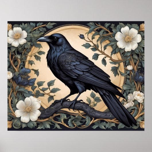 Black Raven William Morris Inspiriert Poster (Vorne)