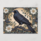 Black Raven William Morris Inspiriert Postkarte (Vorderseite)