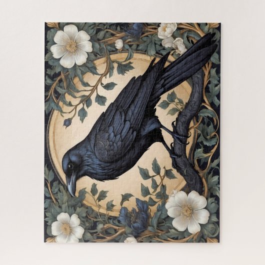 Black Raven William Morris Inspiriert Puzzle (Vertikal)