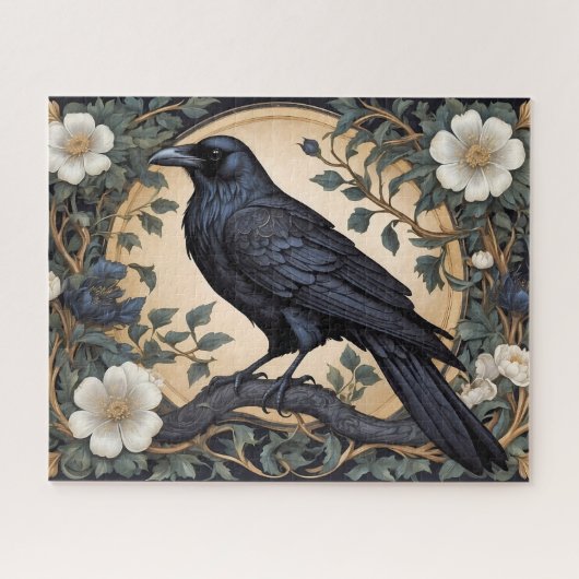 Black Raven William Morris Inspiriert Puzzle (Horizontal)