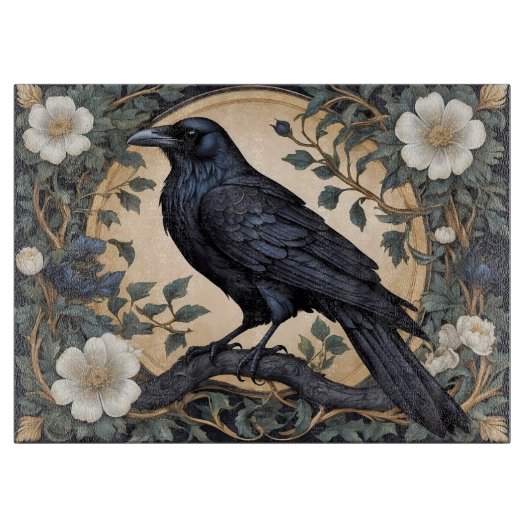 Black Raven William Morris Inspiriert Schneidebrett (Vorderseite)