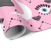  Black Raven Wrapping Paper Geschenkpapier (Rolleneckpunkt)