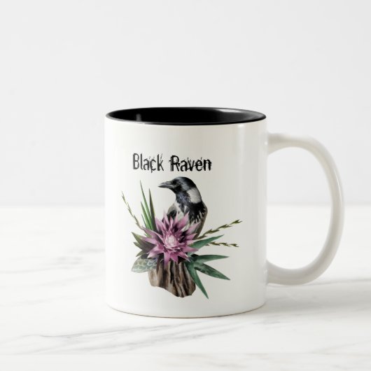 Black Raven Zweifarbige Tasse (Rechts)