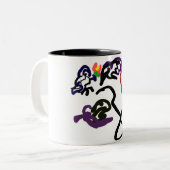 Black Ravens party Zweifarbige Tasse (Vorderseite Links)
