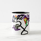 Black Ravens party Zweifarbige Tasse (Mittel)