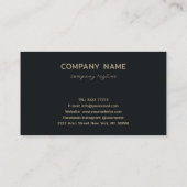 Black Rectangle Gold Brush Visitenkarte (Rückseite)