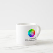 Black Rectangular Business Logo Promo mug Espressotasse (Vorderseite Rechts)