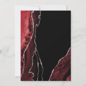 Black Red Agate 80. Geburtstag Einladung (Rückseite)