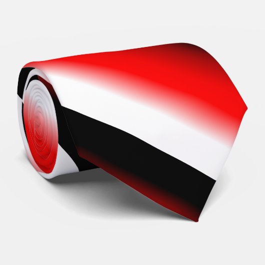 Black, Red and White Gradient necktie Krawatte (Gerollt)