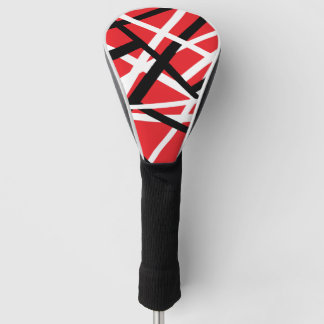 Black, Red, and White Graphic Golf Headcover