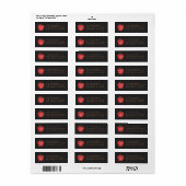 Black Red Apple Preschool Graduation Address Label (Vorne)