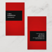 Black Red Attractive Creative Business Card Visitenkarte (Vorne/Hinten)