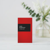 Black Red Attractive Creative Business Card Visitenkarte (Stehend Vorderseite)