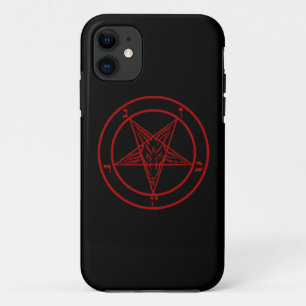 Black/Red Baphomet Phone Case