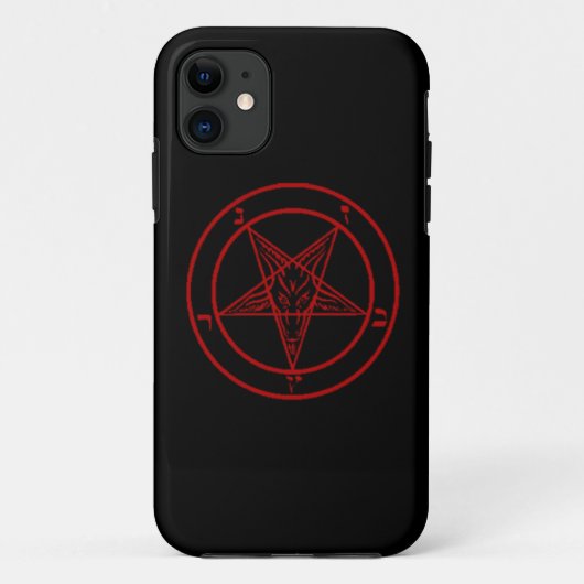 Black/Red Baphomet Phone Case (Rückseite)