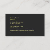 Black Red Bar Visitenkarte (Rückseite)