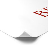 Black Red Birthday Party Custom 20x30 Foto Poster (Ecke)