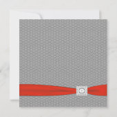 Black Red Black Wedding Einladung (Rückseite)