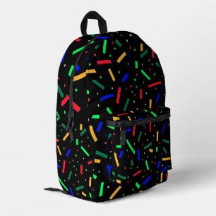 Black Red Blue Green Sprinklen Bedruckter Rucksack