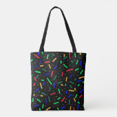 Black Red Blue Green Sprinklen Tasche (Rückseite)