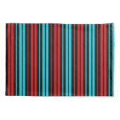 Black Red Blue Stripes Pattern   Kissenbezug (Rückseite)