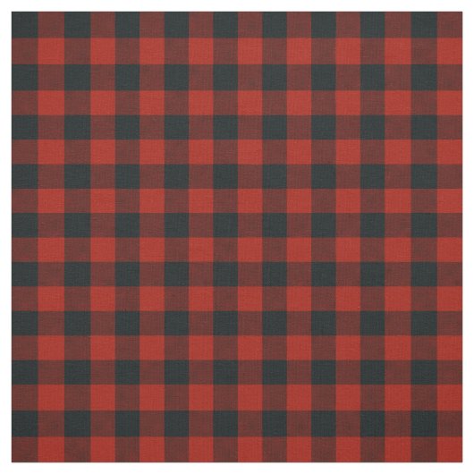 Black & Red Buffalo Checkered Kariert Rustikal Stoff (Muster)