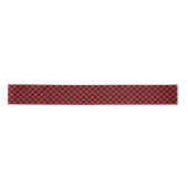 Black Red Buffalo Checkered Kariert Satinband (Vorderseite)