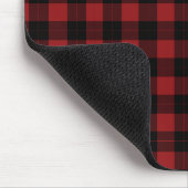 Black Red Buffalo Kariert Karo Mouse Pad Geschenk Mousepad (Ecke)
