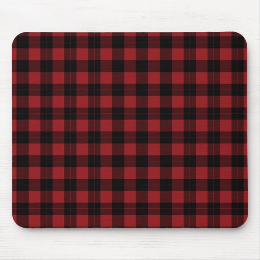 Black Red Buffalo Kariert Karo Mouse Pad Geschenk Mousepad (Vorne)