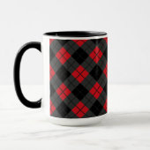 Black Red Buffalo Kariert Karo Tasse (Links)