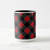 Black Red Buffalo Kariert Karo Tasse (Zentrum)