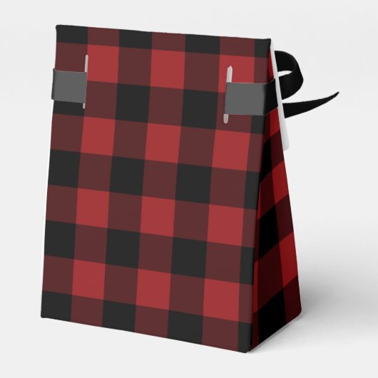 Black Red Buffalo Karierter Karo Gevor Box Geschenkschachtel (Rückseite)